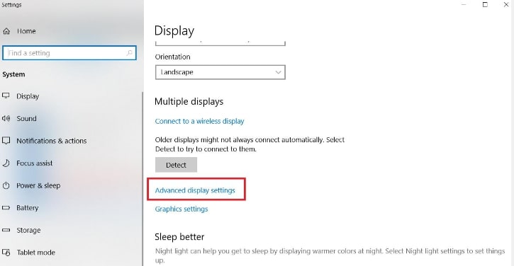 Advanced Display Settings