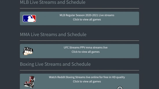 CrackStreams - Great Free Sports Streaming Site