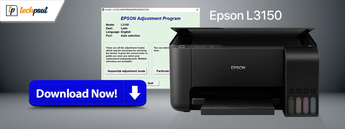 Epson L3150 Resetter Adjustment Program Free Download