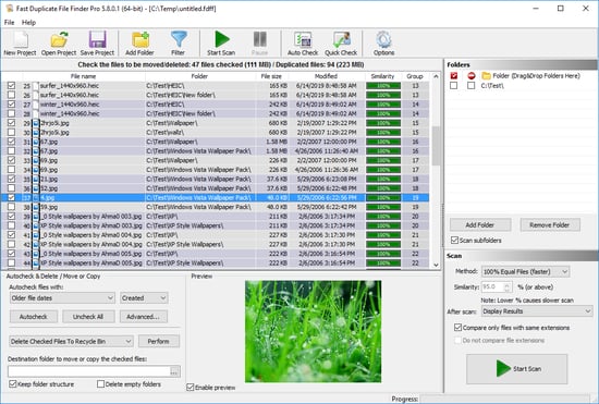 Fast Duplicate File Finder