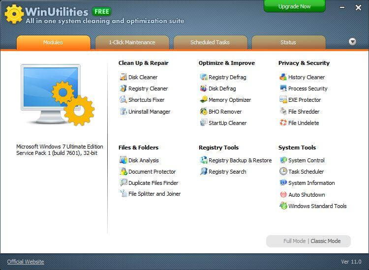 WinUtilities Free - Registry Cleaner Tool