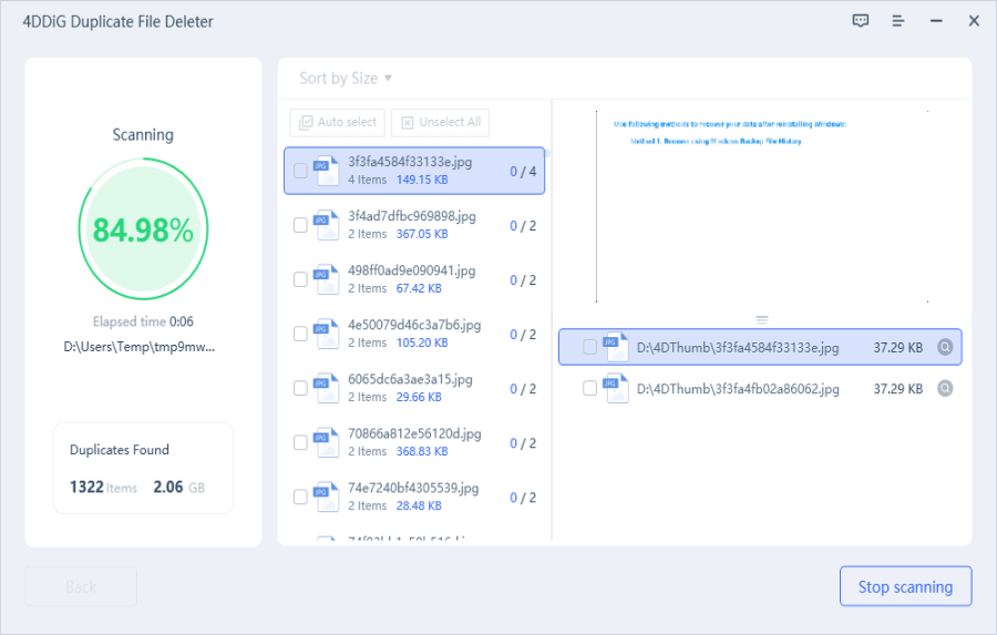 4DDiG Duplicate File Deleter