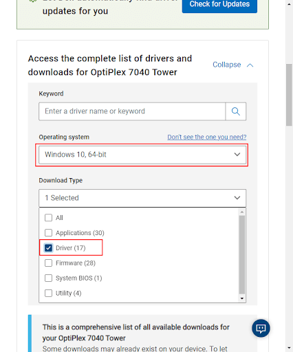 Choose Operating system to get Dell Optiplex 7040 driver Choose Operating system to get Dell Optiplex 7040 driver