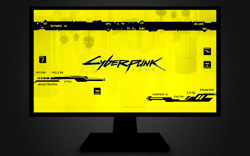 Cyberpunk 2077 Rainmeter Skin