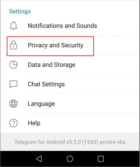 Delete Your Telegram Account Using self-destruction Feature Step - 1