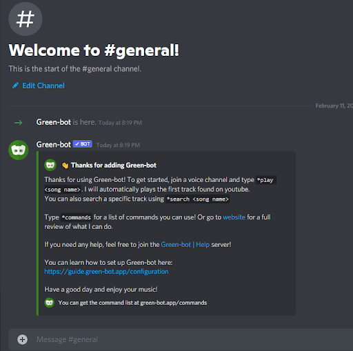 Greenbot - Discord bot