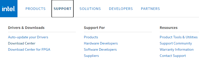 Intel support