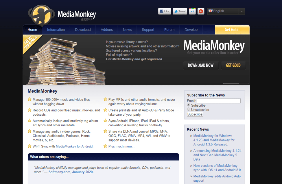 Best Free Media Players For Windows - Media Monkey