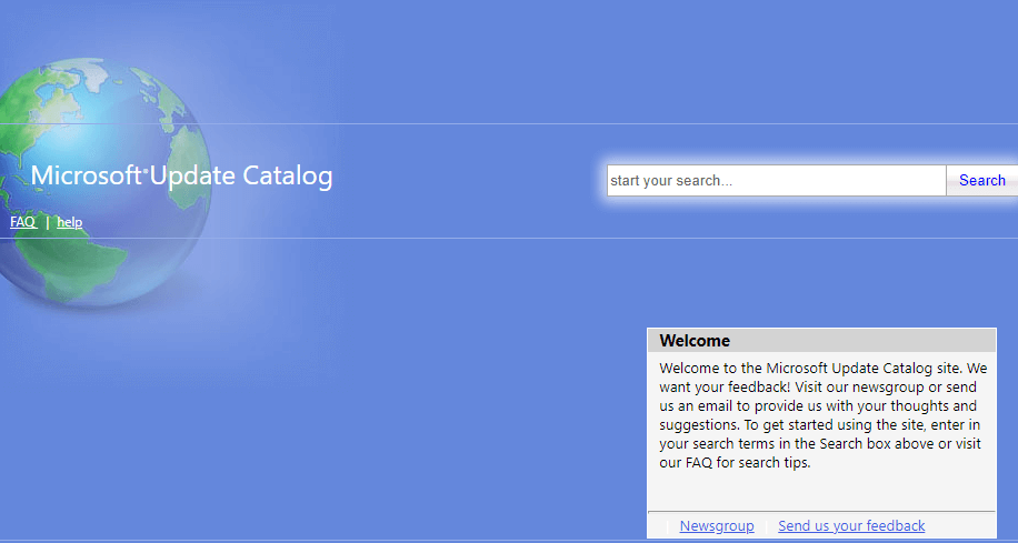 Microsoft Update Catalog