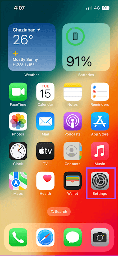 open your iPhone Settings open your iPhone Settings