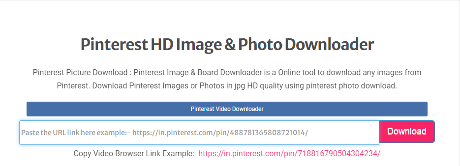 Pinterest HD Image & Photo Downloader