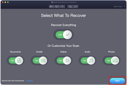 Stellar Data Recovery for Mac - Select what to recover