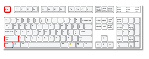 Task Manager using the Ctrl+Shift+Esc