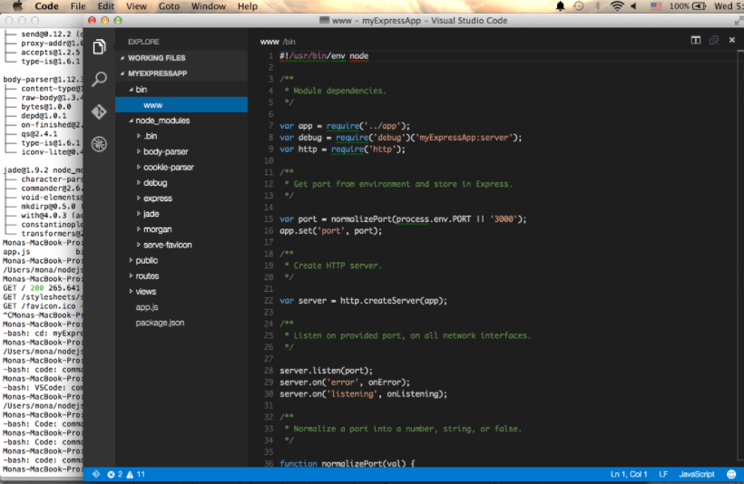 Visual Studio Code for mac