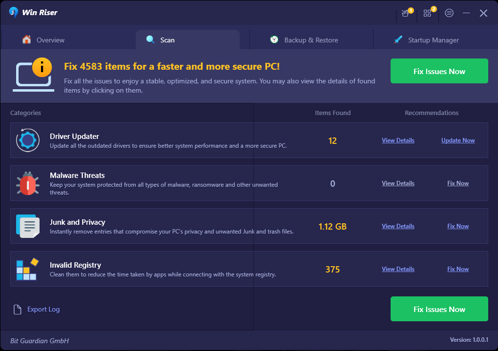 Win Riser Scan the Outdated Driver Win Riser Scan the Outdated Driver