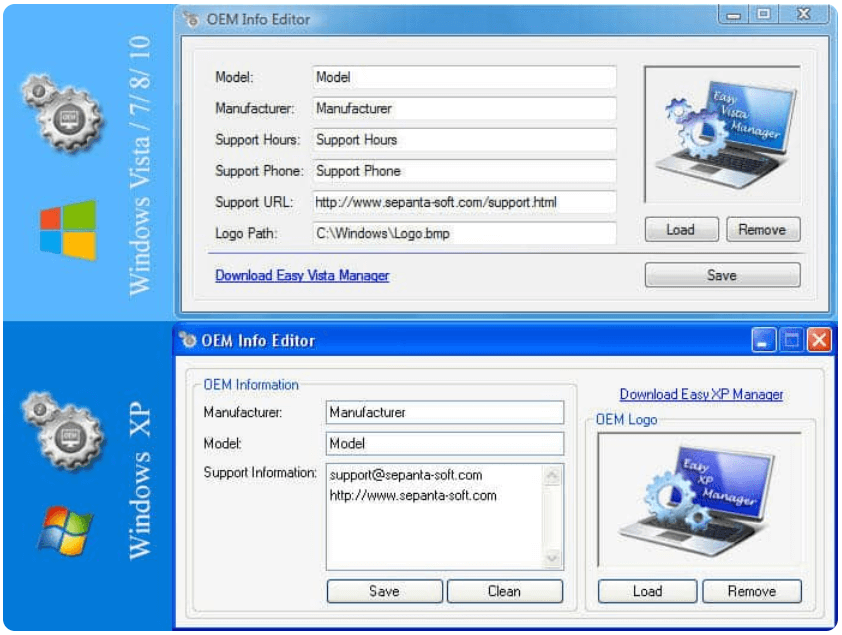 Windows OEM Info Editor Windows OEM Info Editor
